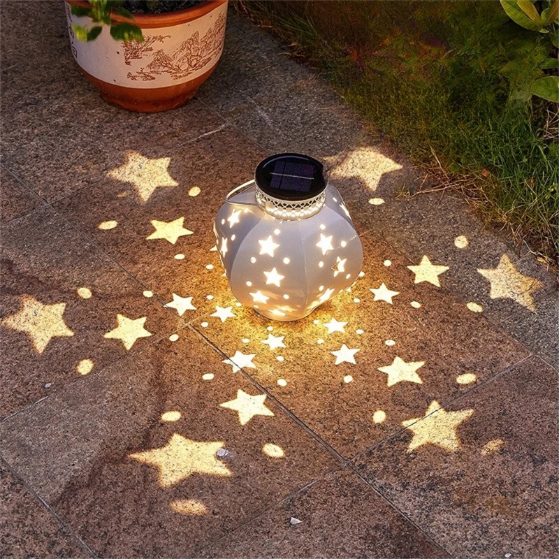 Outdoor Lighting Fixtures - Garden Star Projector Lamp Hanging Solar