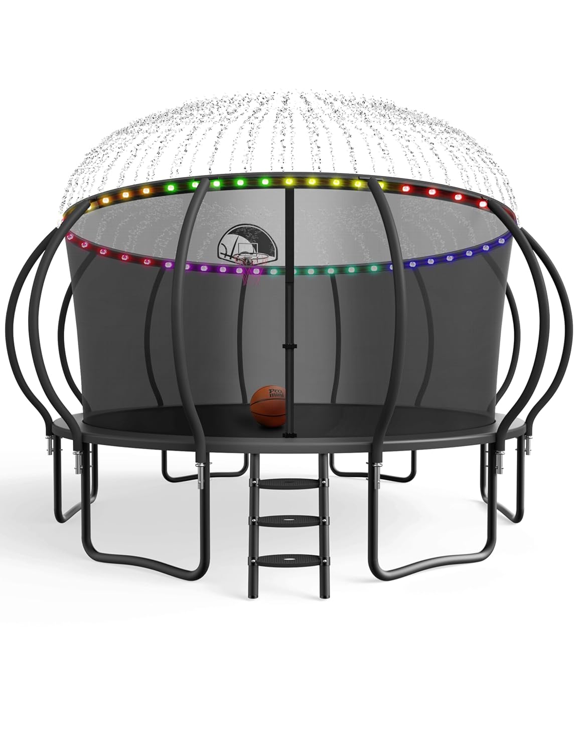 Outdoor Lighting For Garden - Large Outdoor Trampoline with Basketball Hoop