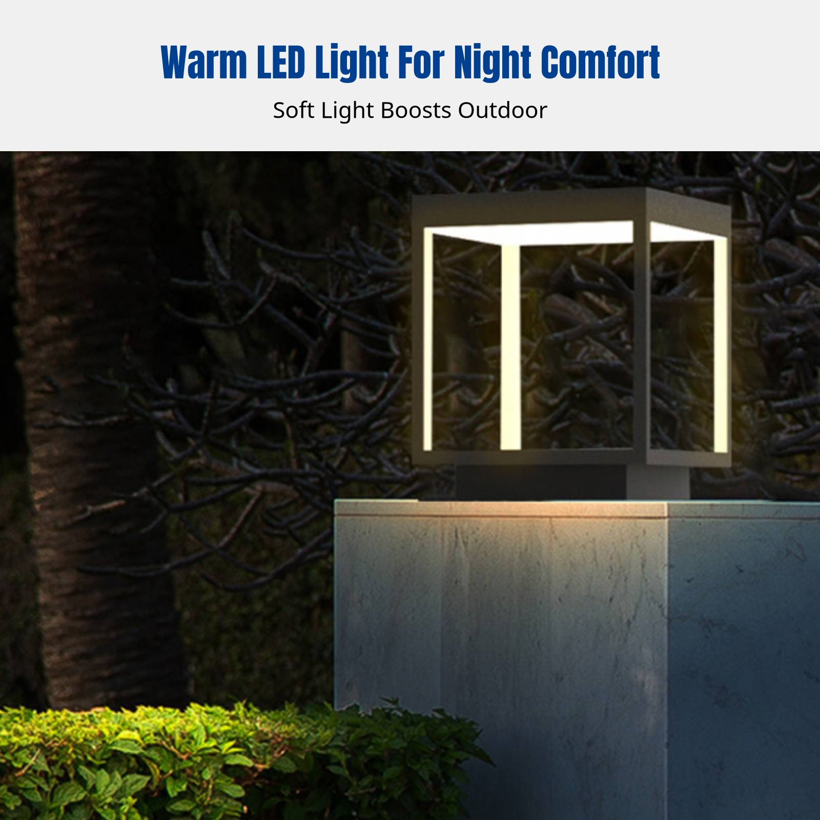 Outdoor Lighting For Garden - Modern Minimalist LED Pillar Light, Waterproof