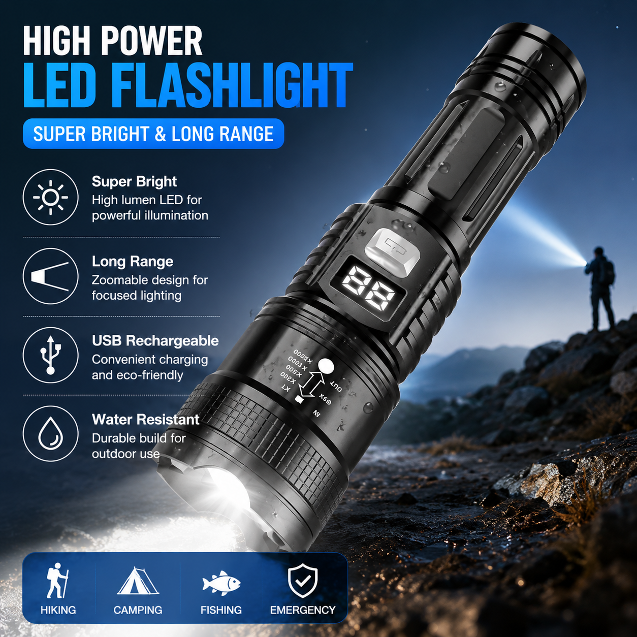 Outdoor Lighting Poles - P50 High Brightness Flashlight LED Bead