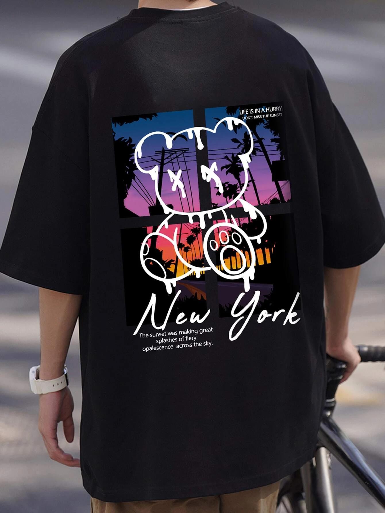 Outdoor Lighting New York - New York Art Word Cartoon Bear