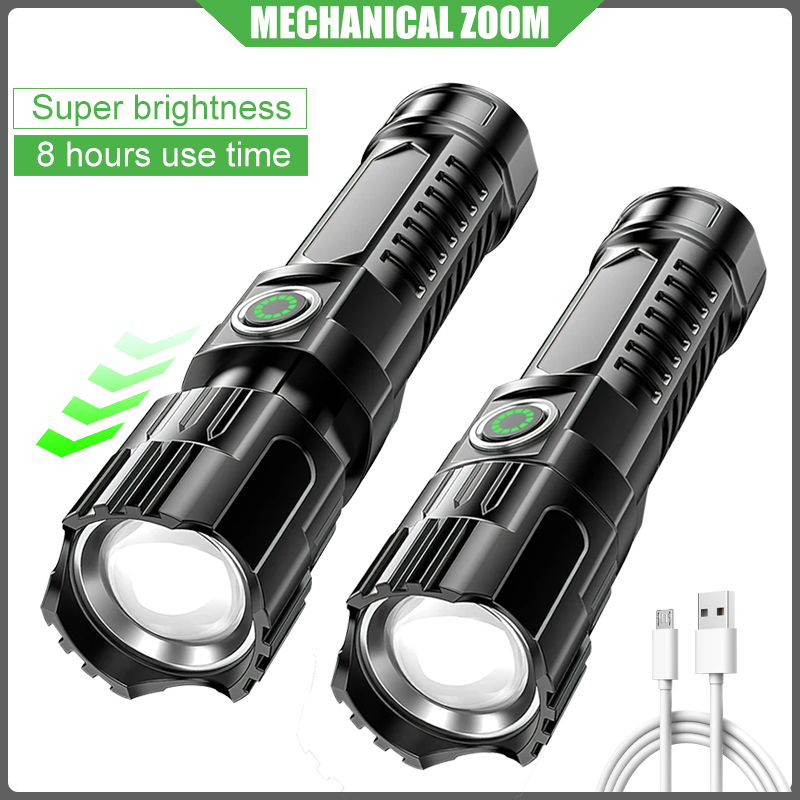 Outdoor Lighting Poles - Portable Strong Light Flashlight Built-in Battery