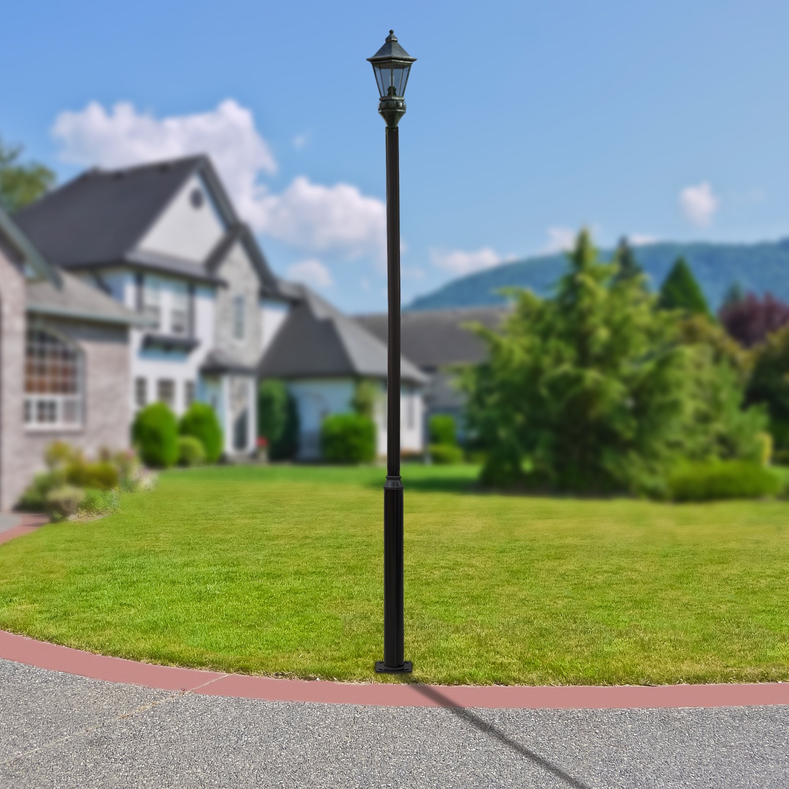 Outdoor Lighting Poles - Split Street Light Pole, 220lbs Load