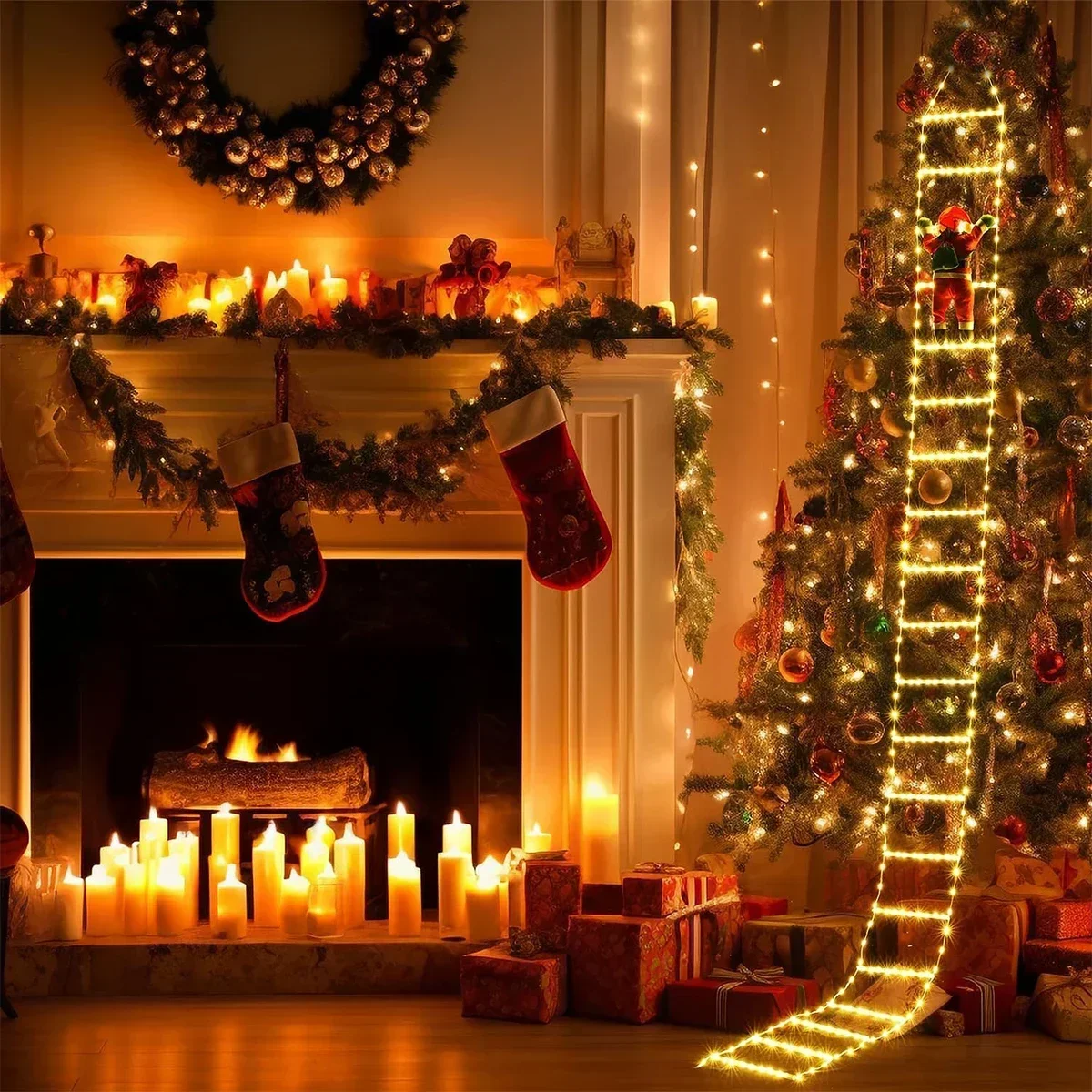 LED Ladder Light for Santa Cla - Xmas Outdoor Lighting Decorations recensie en prijs