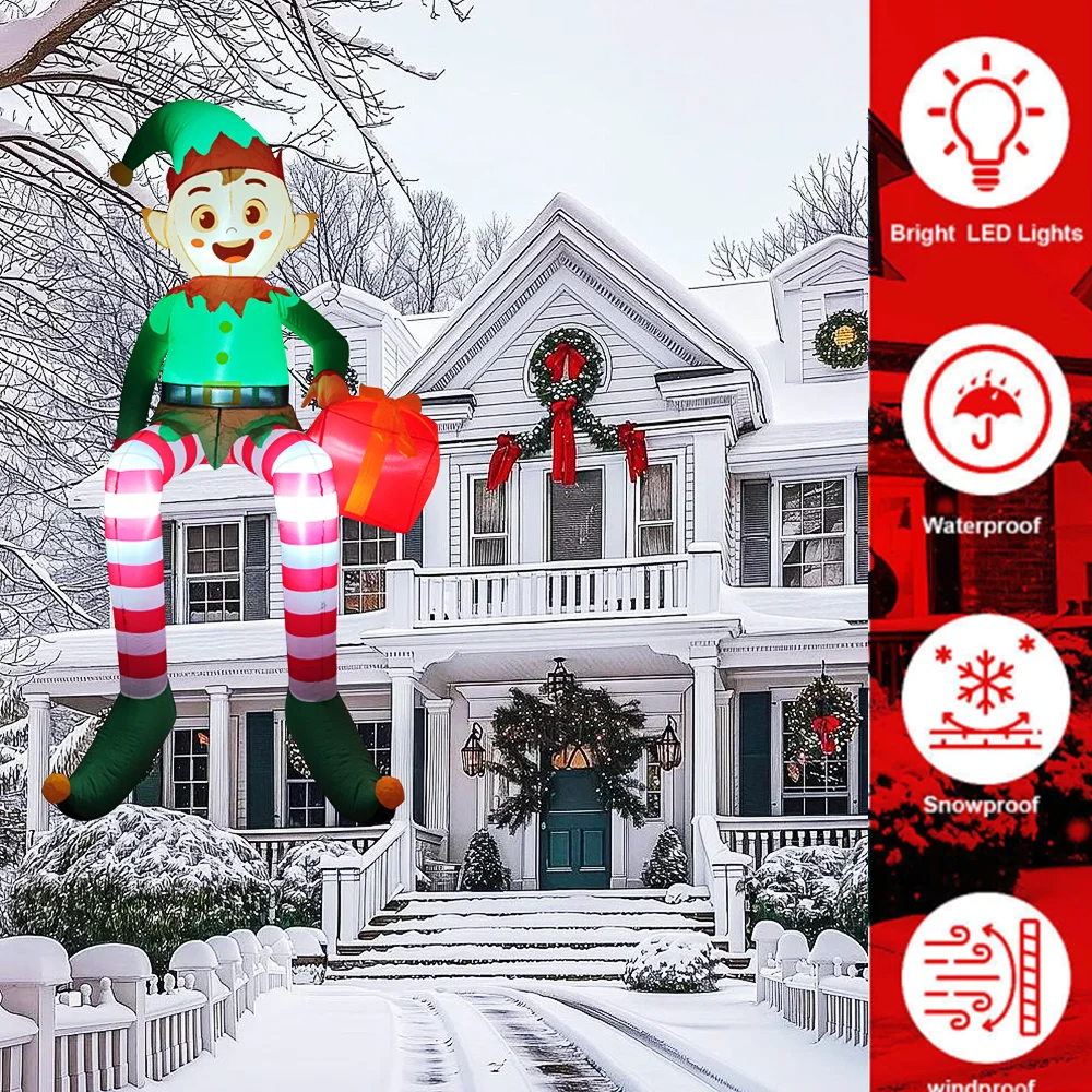 8FT Christmas Inflatable Trim  - Xmas Outdoor Lighting Decorations recensie en prijs