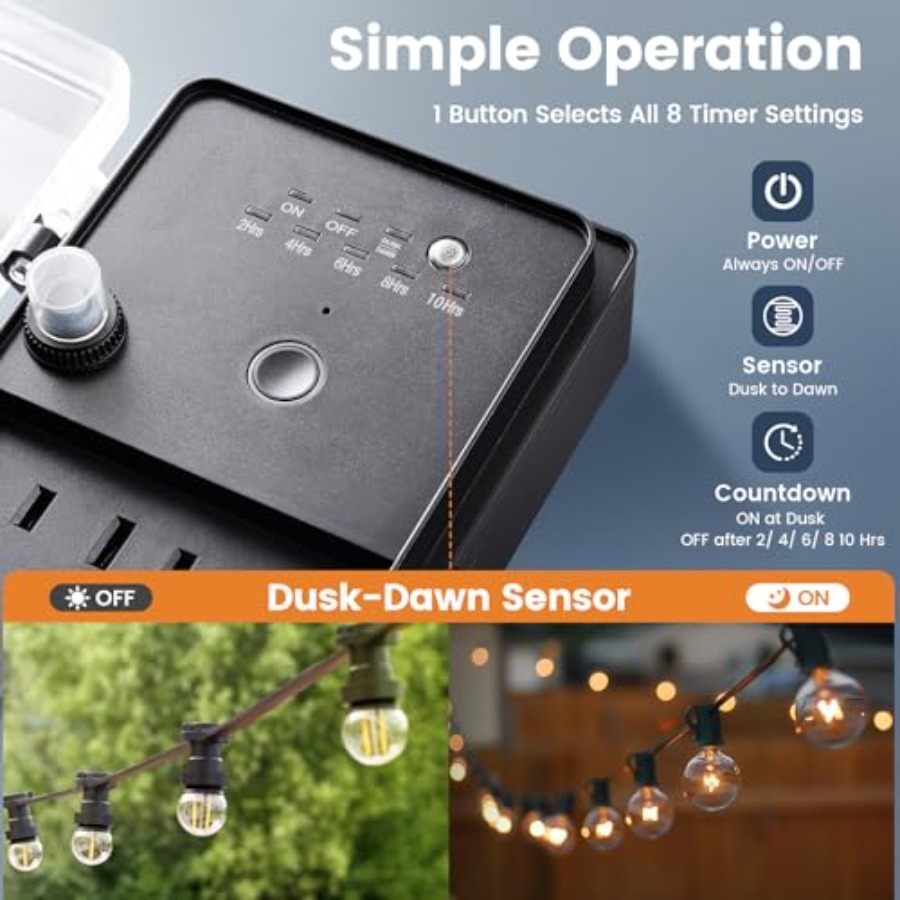Outdoor Power Stake Dusk to Da - Outdoor Lighting Extension Cord recensie en prijs