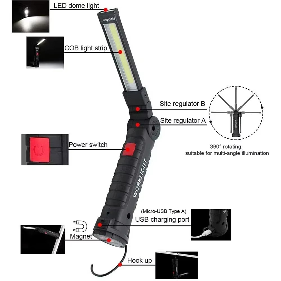 Portable LED Flashlight with M - Outdoor Lighting Fixtures recensie en prijs