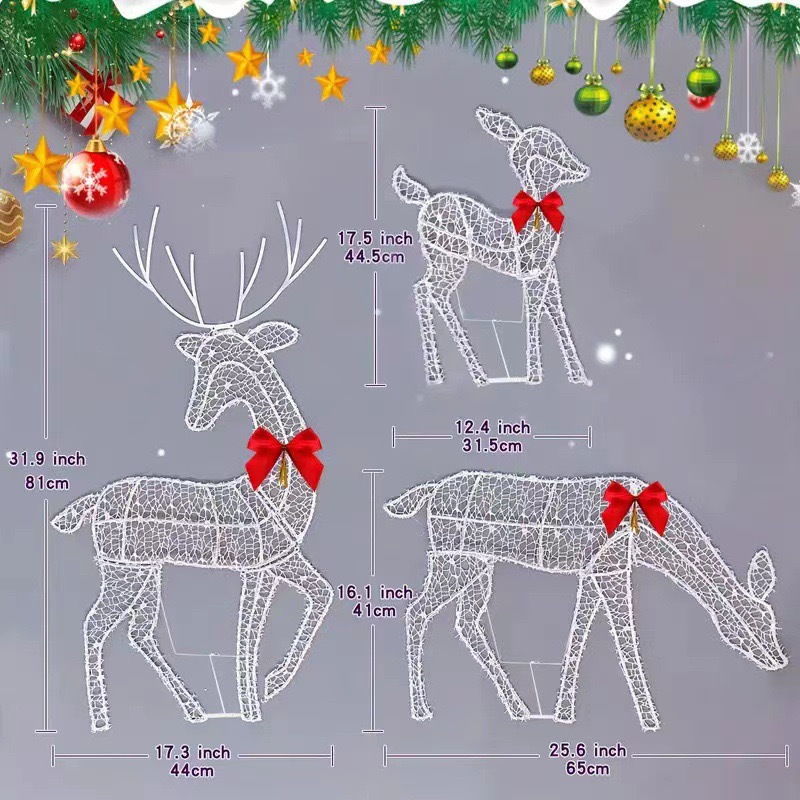 2D Lighted Reindeer Christmas  - Xmas Outdoor Lighting Decorations recensie en prijs