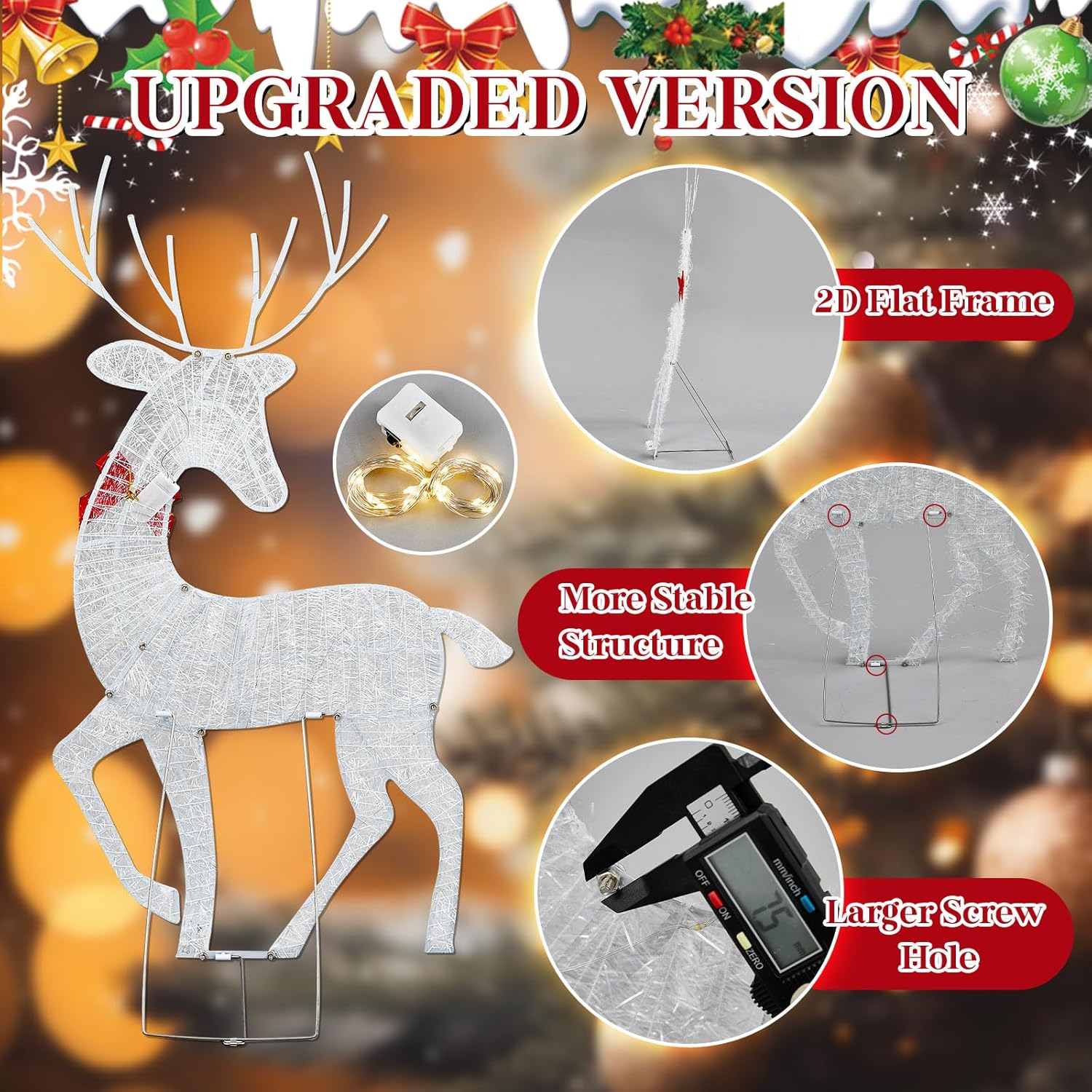 2D Lighted Reindeer Christmas  - Xmas Outdoor Lighting Decorations recensie en prijs