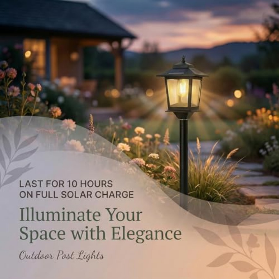 Outdoor Solar Post Lights, 2-P - Outdoor Lighting Lamps recensie en prijs