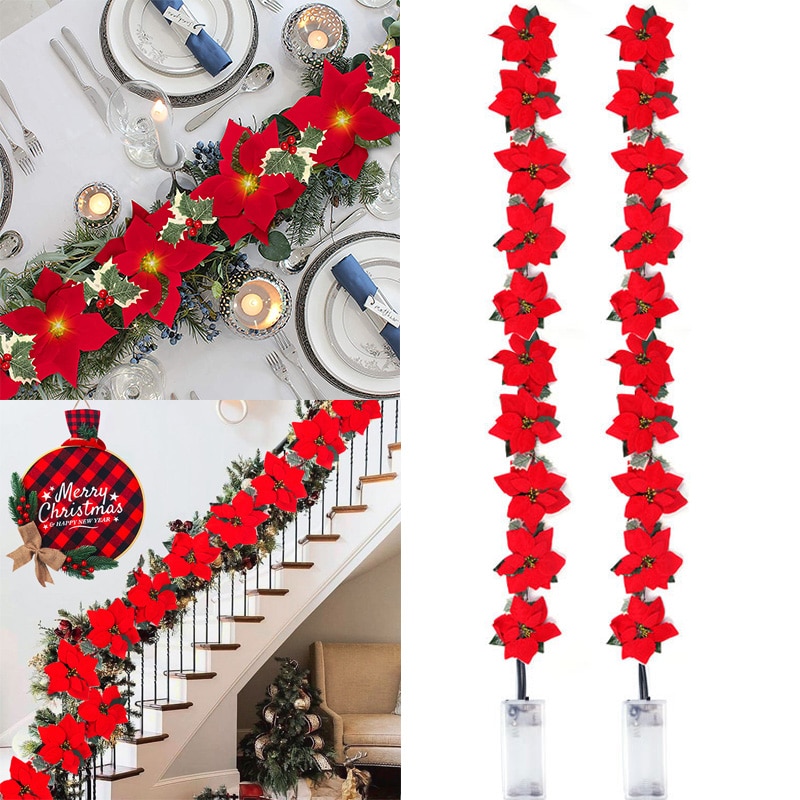2/3m Christmas Poinsettia Flow - Xmas Outdoor Lighting Decorations recensie en prijs