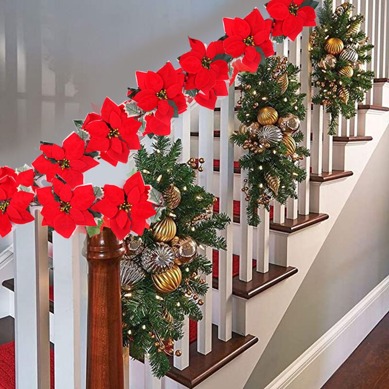 2/3m Christmas Poinsettia Flow - Xmas Outdoor Lighting Decorations recensie en prijs