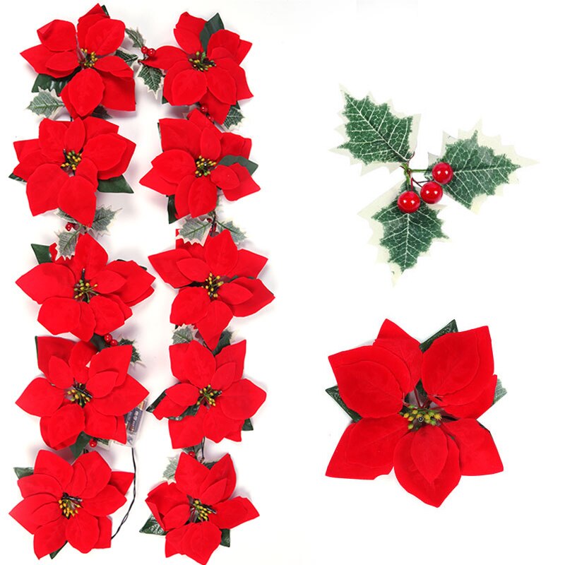 2/3m Christmas Poinsettia Flow - Xmas Outdoor Lighting Decorations recensie en prijs