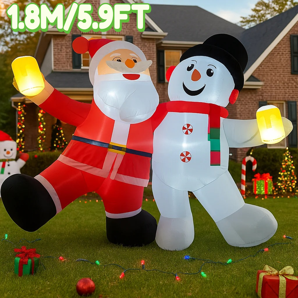 1.8M/5.9FT Inflatable Santa Cl - Xmas Outdoor Lighting Decorations recensie en prijs
