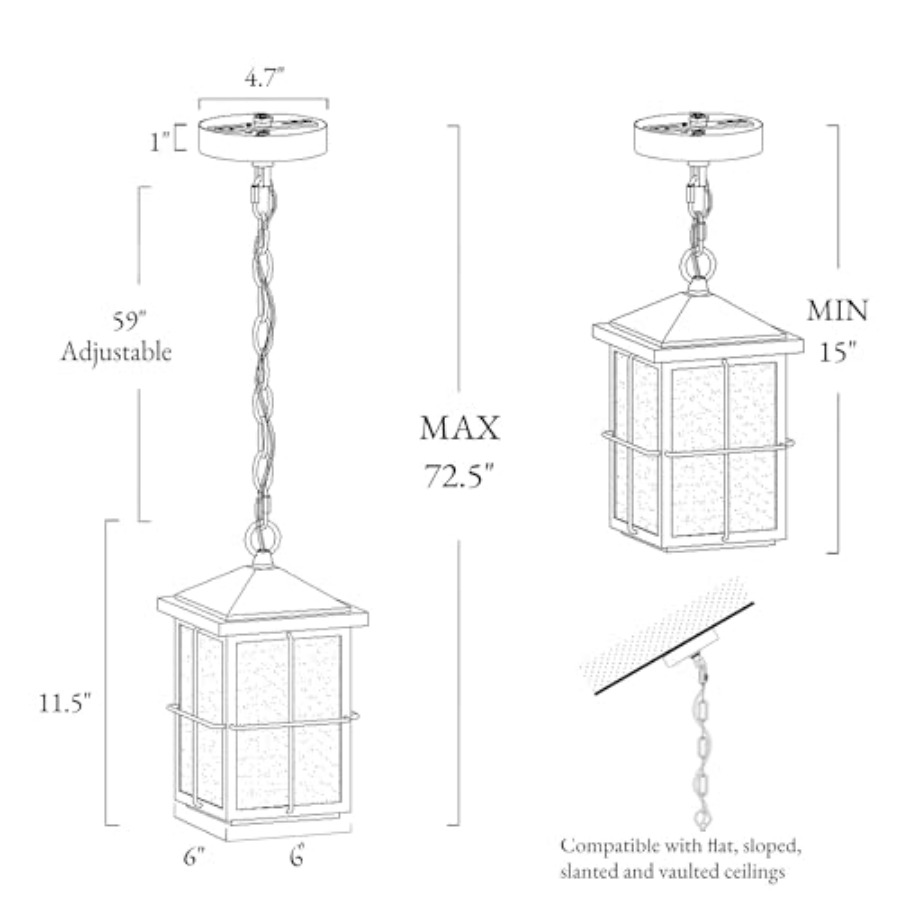 Outdoor Pendant Light Fixture, - Outdoor Lighting Fixtures recensie en prijs