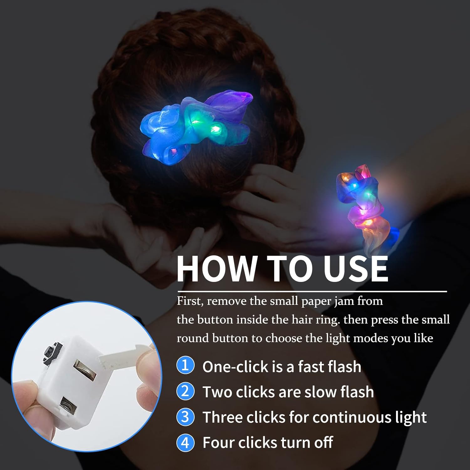 6pcs LED Scrunchies Hair Bands - Outdoor Lighting Ideas For Party recensie en prijs