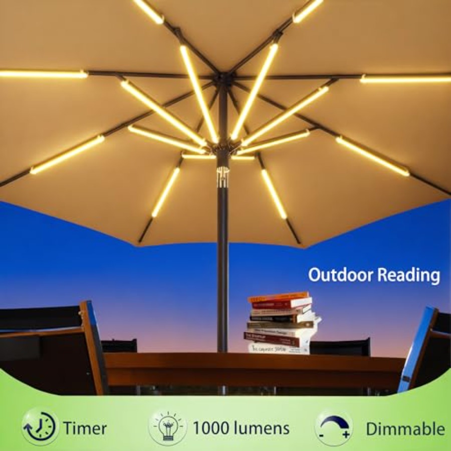 Outdoor Patio Umbrella Lights, - Outdoor Lighting Poles recensie en prijs