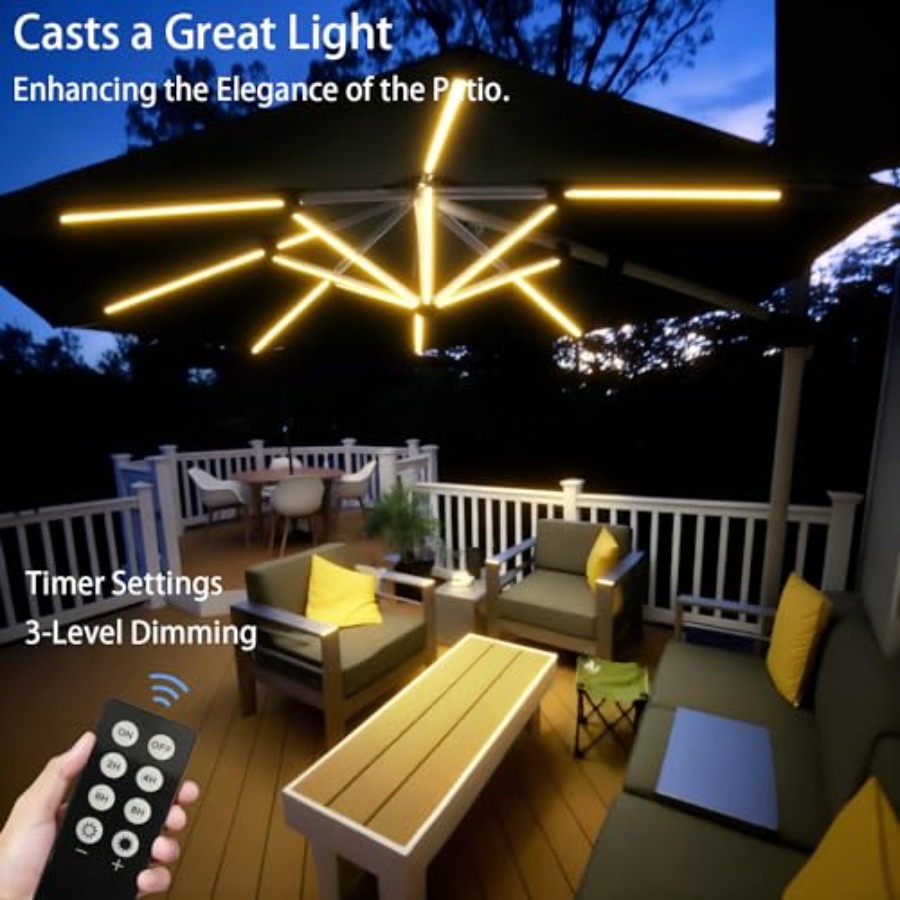 Outdoor Patio Umbrella Lights, - Outdoor Lighting Poles recensie en prijs