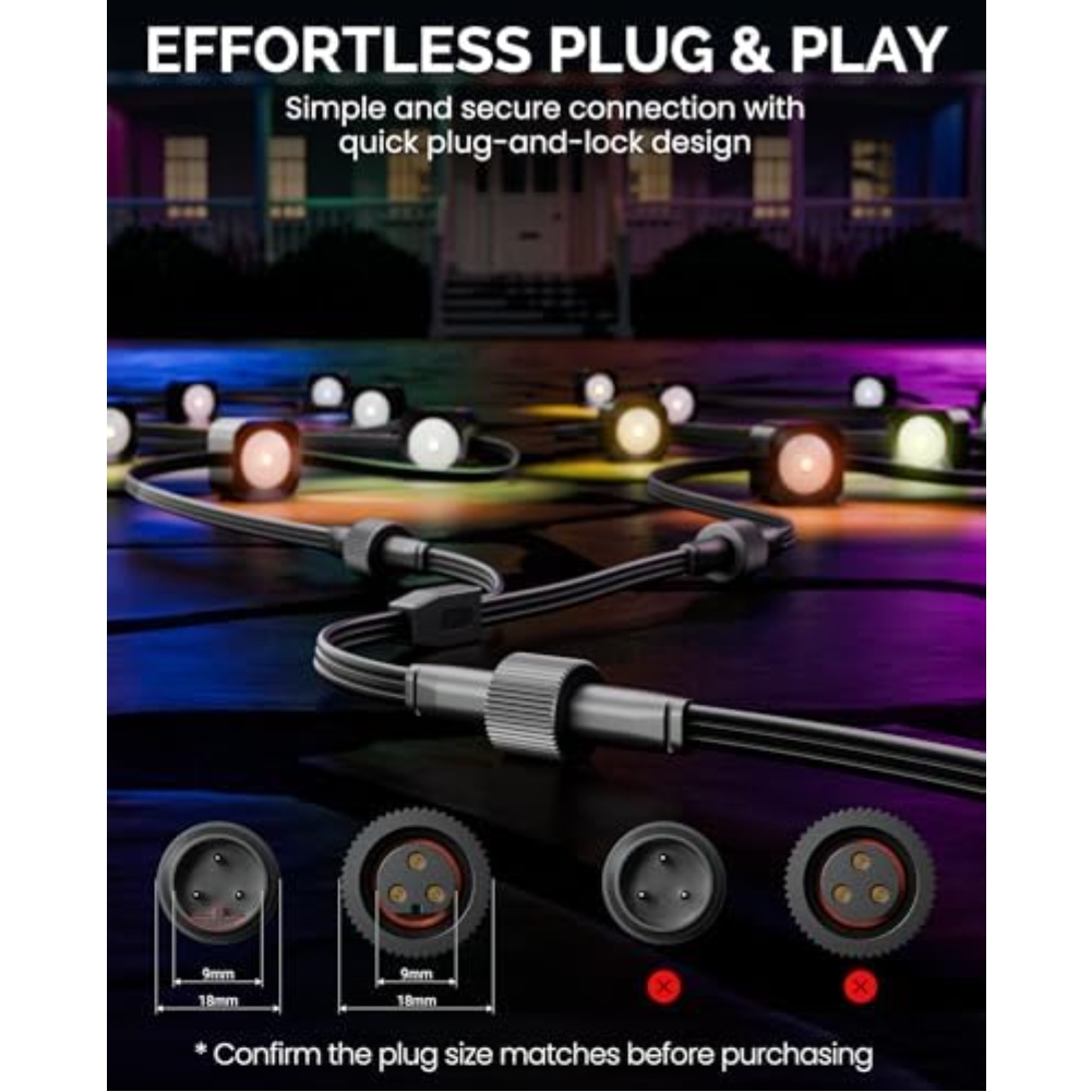 Waterproof Y-Shaped Power Spli - Outdoor Lighting Extension Cord recensie en prijs