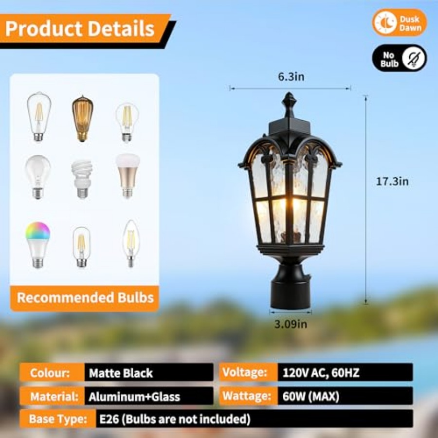 Sensor Outdoor Post Lights Wat - Outdoor Lighting Fixtures recensie en prijs