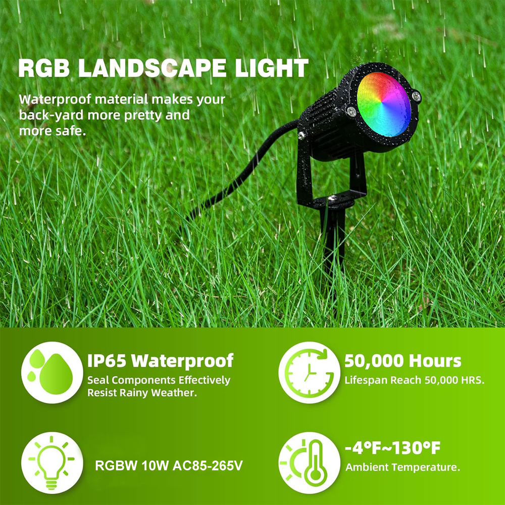 RGBW Landscape Lighting 10W wi - Outdoor Lighting For Garden recensie en prijs