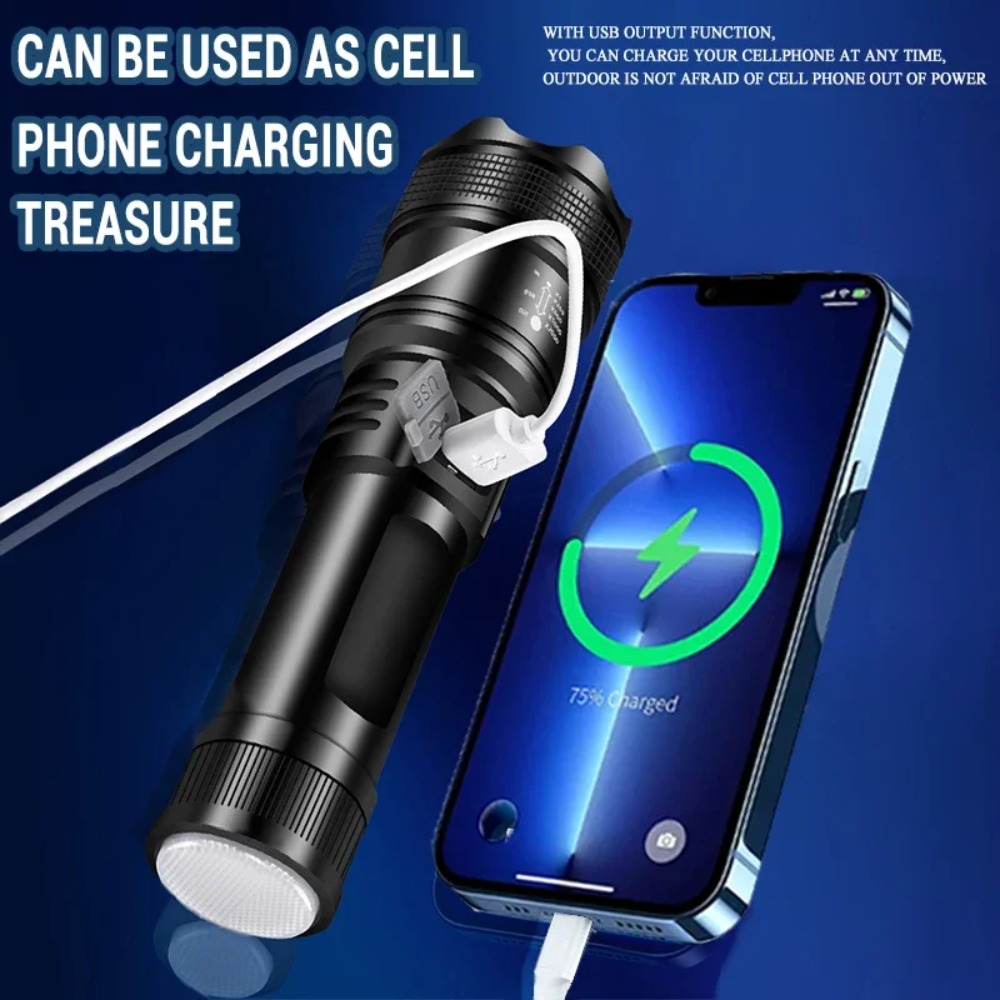 Powerful LED Flashlight USB Re - Outdoor Lighting Poles recensie en prijs