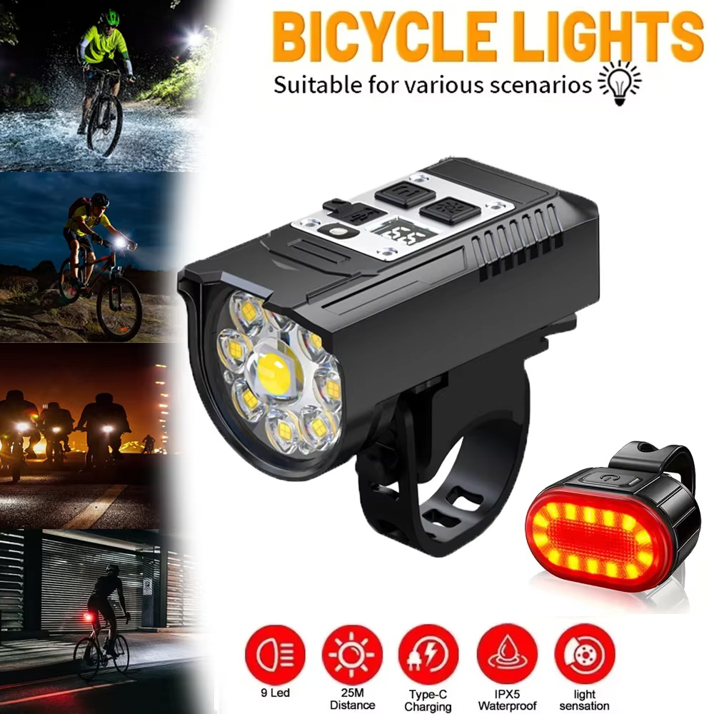9 LED Bicycle Headlight USB Re - Outdoor Lighting Ideas For Party recensie en prijs