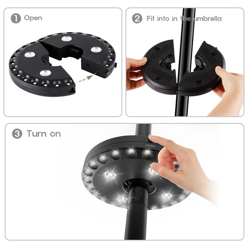 Super Bright Umbrella Pole Lig - Outdoor Lighting Poles recensie en prijs