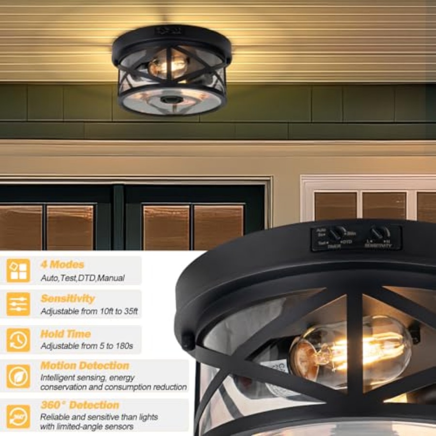 Motion Sensor Outdoor Ceiling  - Outdoor Lighting Fixtures recensie en prijs
