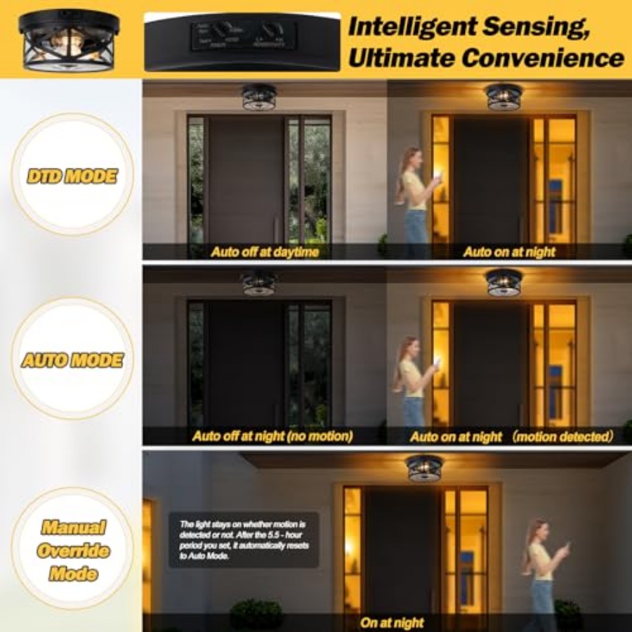Motion Sensor Outdoor Ceiling  - Outdoor Lighting Fixtures recensie en prijs