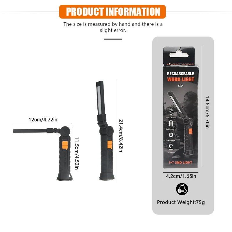 Portable COB LED Flashlight Re - Hanging Outdoor Lighting recensie en prijs