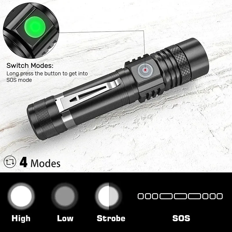 T6 LED Rechargeable Flashlight - Outdoor Lighting Fixtures recensie en prijs