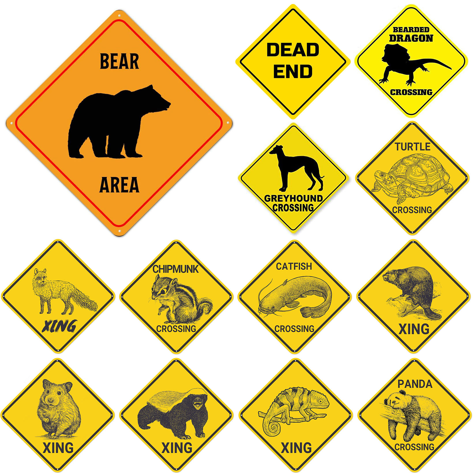 Metal Yellow Caution Warning R - Outdoor Lighting New York recensie en prijs