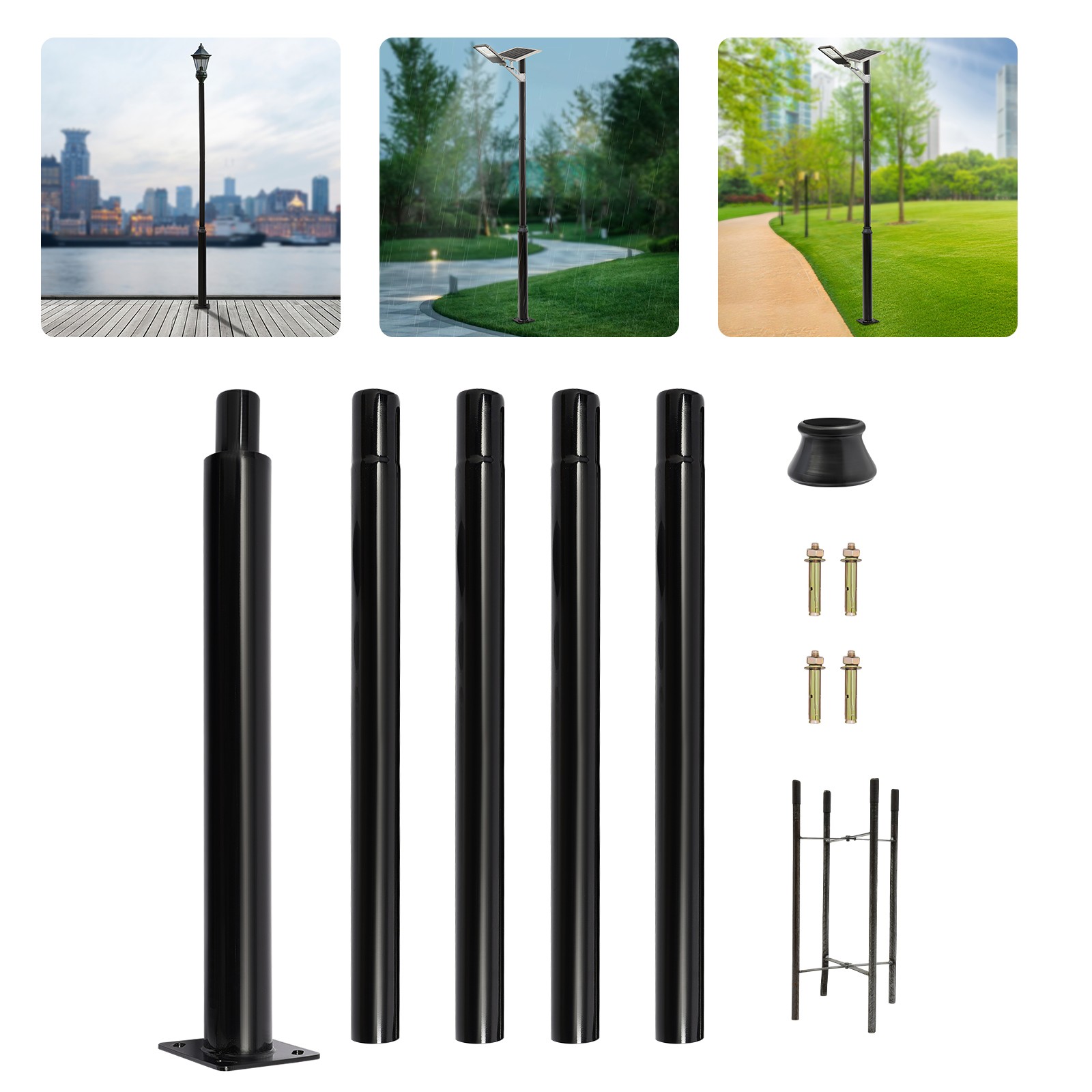 Split Street Light Pole, 220lb - Outdoor Lighting Poles recensie en prijs